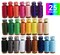 50 Pieces Bobbins Sewing Threads Kit, 400 Yards per Polyester Thread Spools, Prewound Bobbin with Case for Brother Singer Janome Machine, 25 Colors